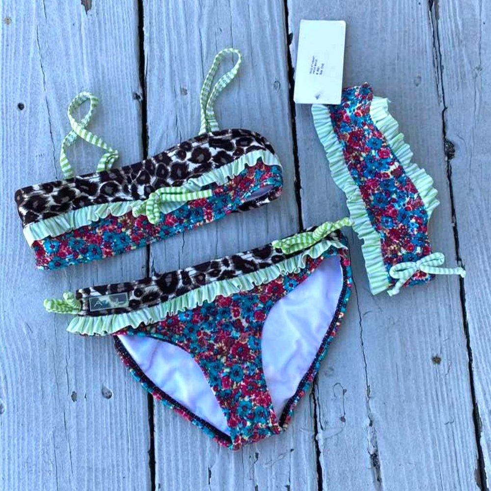 Azul Leopard Bikini & Headband Size 6